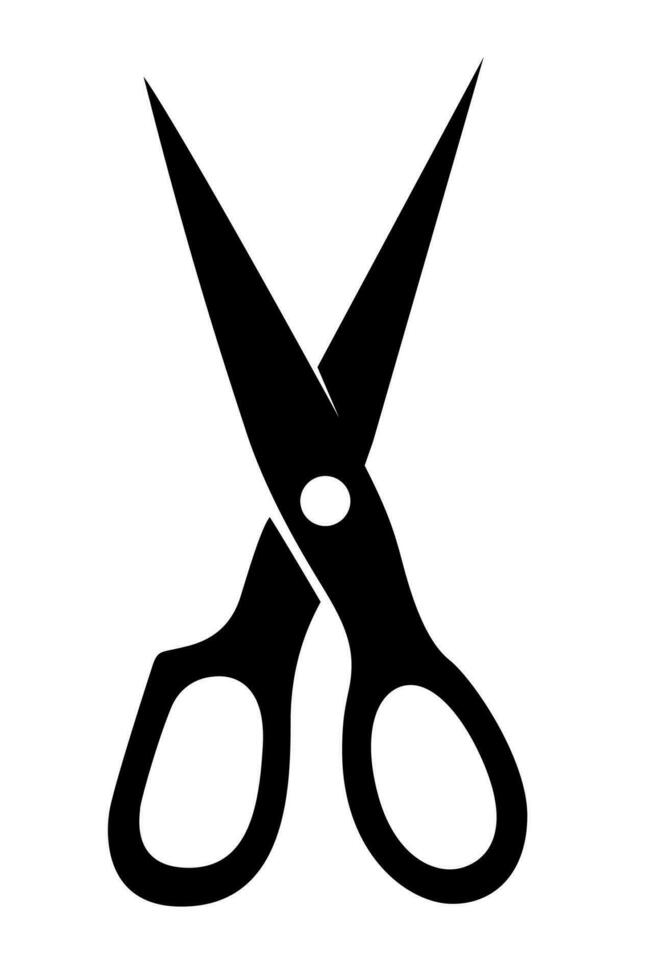 Simply Black Scissors Icon. Vector Illustration
