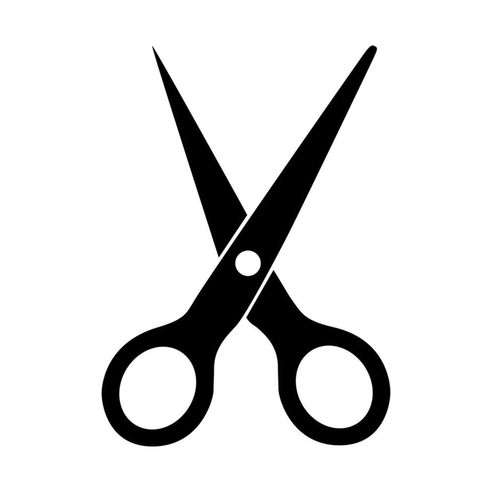 Simply Black Scissors Icon. Vector Illustration