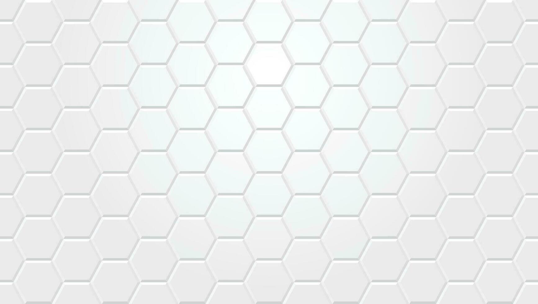 White hexagon tile pattern background - seamless wallpaper for your design and presentation vector