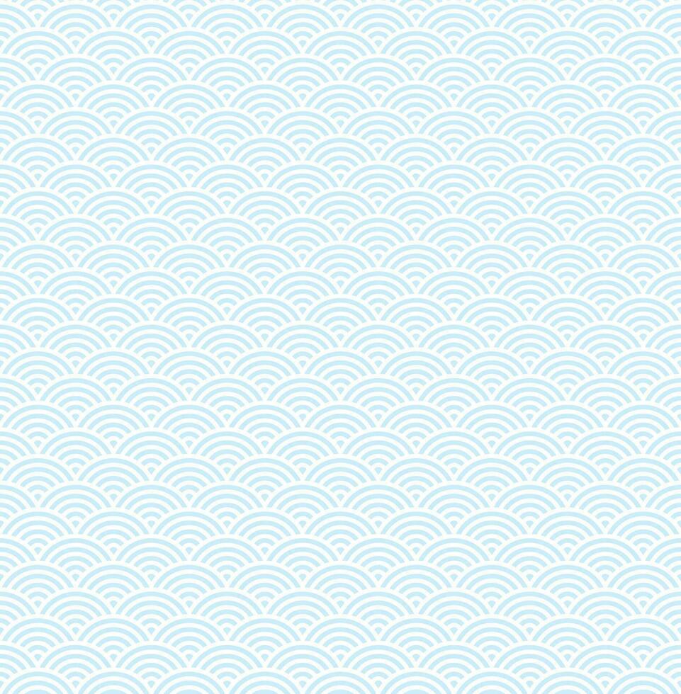 Blue Asian water curve background. Seamless wallpaper for your design and decoration vector