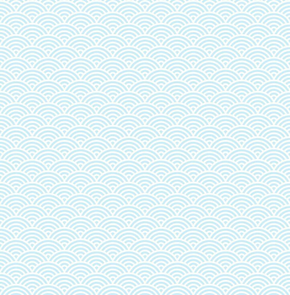 Blue Asian water curve background. Seamless wallpaper for your design and decoration vector