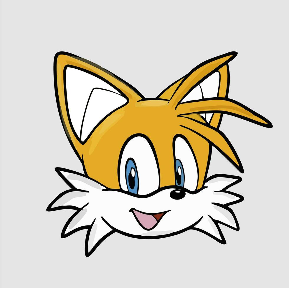 character illustration in sonic mode cartoon vector