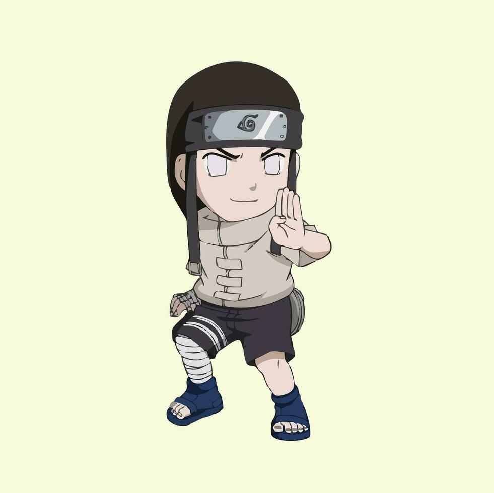 personaje ilustración en naruto anime vector