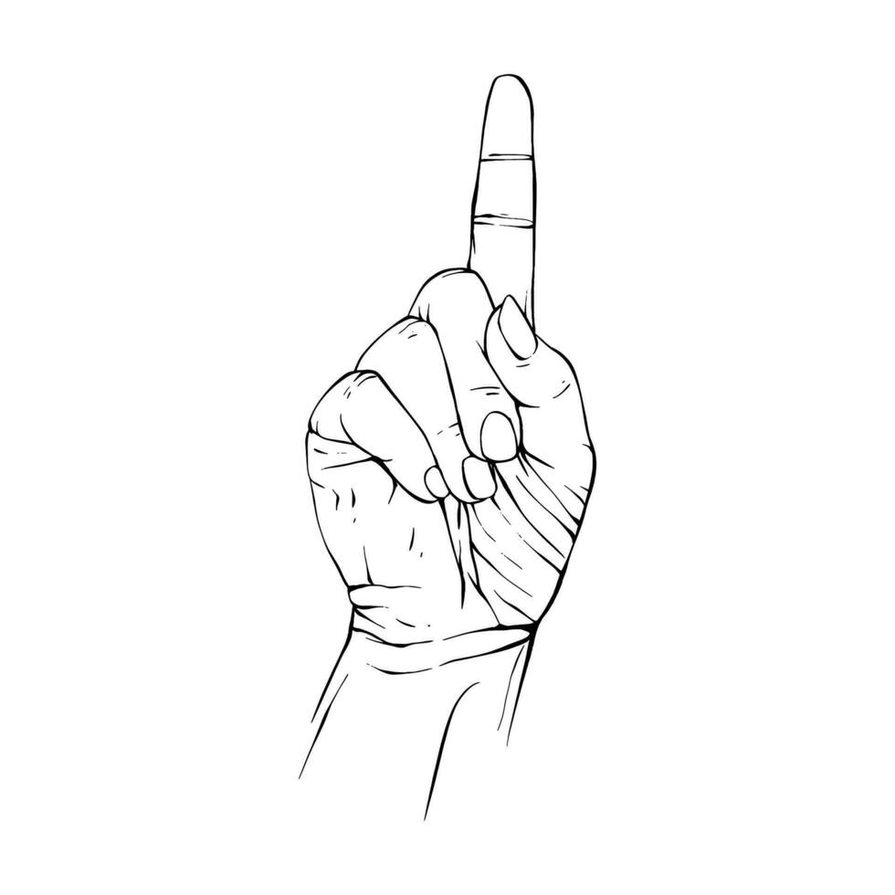 mano dibujado gesto bosquejo vector ilustración línea Arte