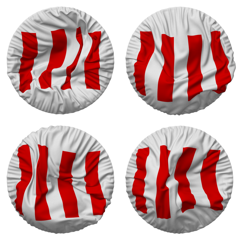 United Nations Honour Flag in Round Shape Isolated with Four Different Waving Style, Bump Texture, 3D Rendering png