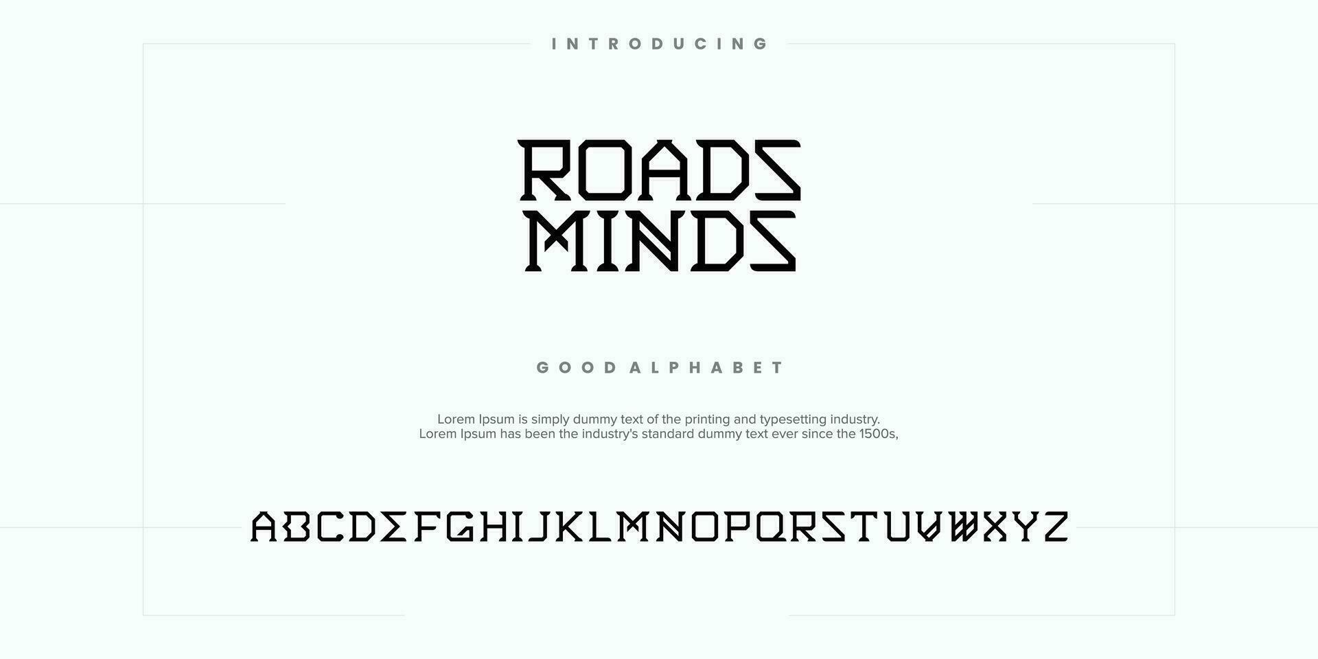 Abstract Fashion font alphabet. Minimal modern urban fonts for logo, brand etc. Typography typeface uppercase lowercase and number. vector illustration
