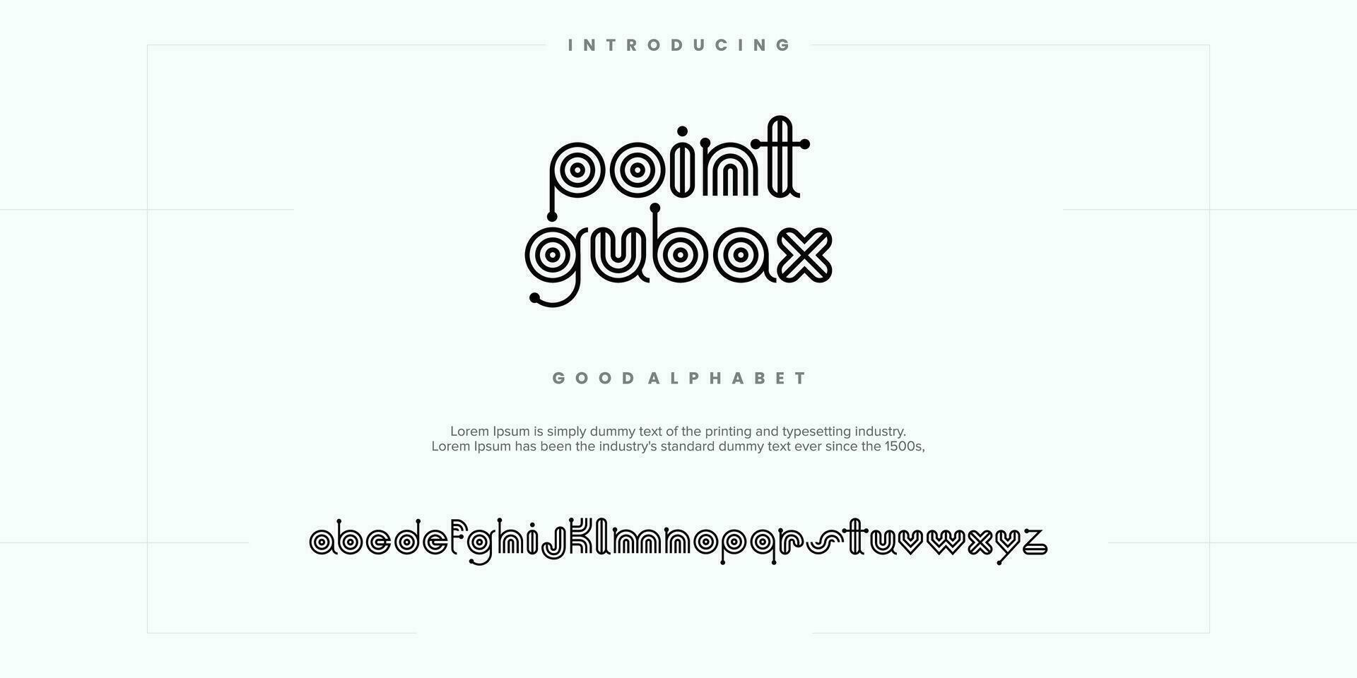 Modern abstract digital alphabet font. Minimal technology typography, Creative urban sport fashion futuristic font and with numbers. vector illustration