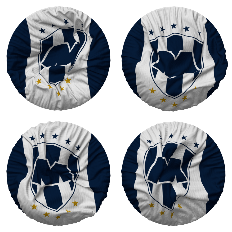 Club de Futbol Monterrey, Rayados Flag in Round Shape Isolated with