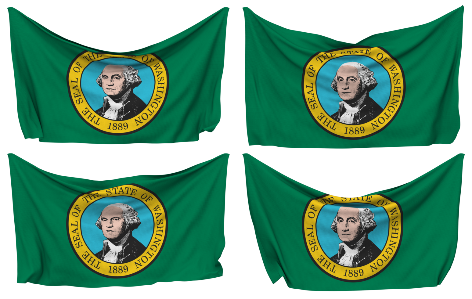 State Of Washington Pinned Flag From Corners Isolated With Different state-of-washington-pinned-flag-from-corners-isolated-with-different
