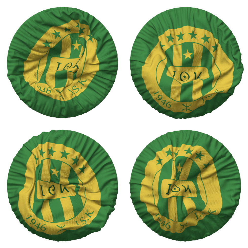 Jeunesse Sportive de Kabylie Football Club Flag in Round Shape Isolated