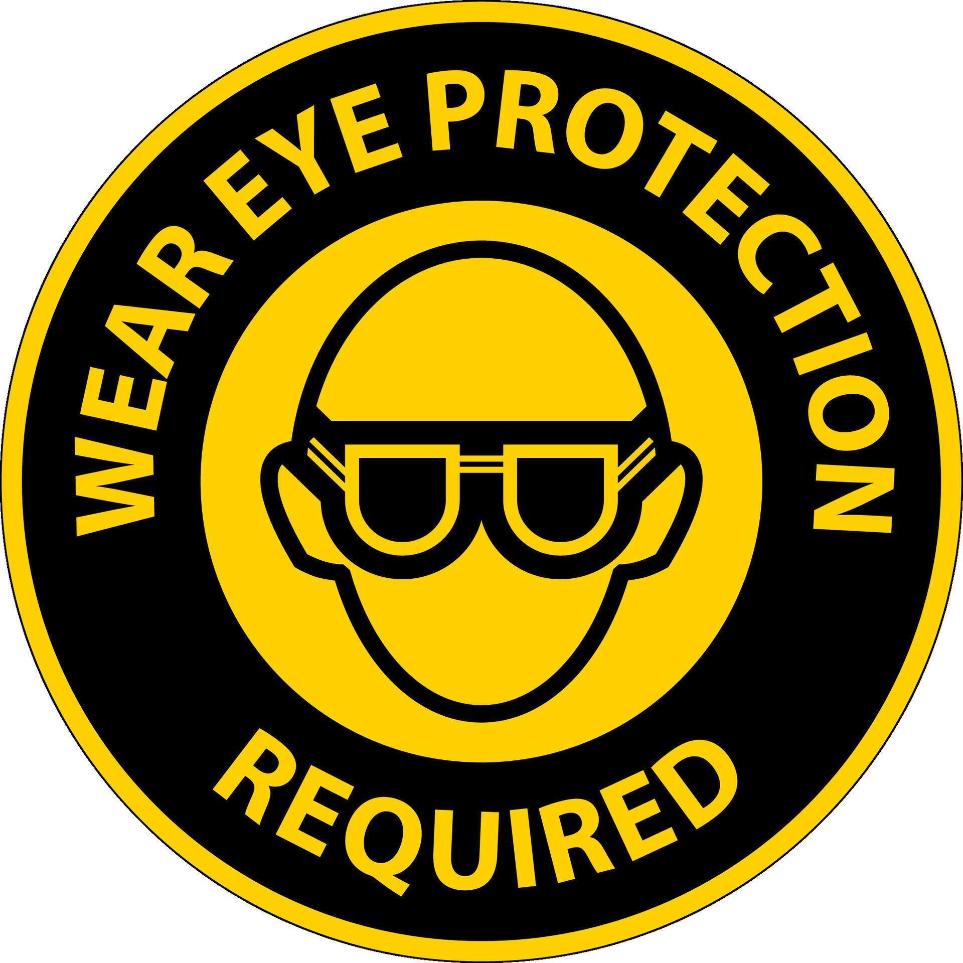 Notice Wear Eye Protection On White Background 24798966 Vector Art at