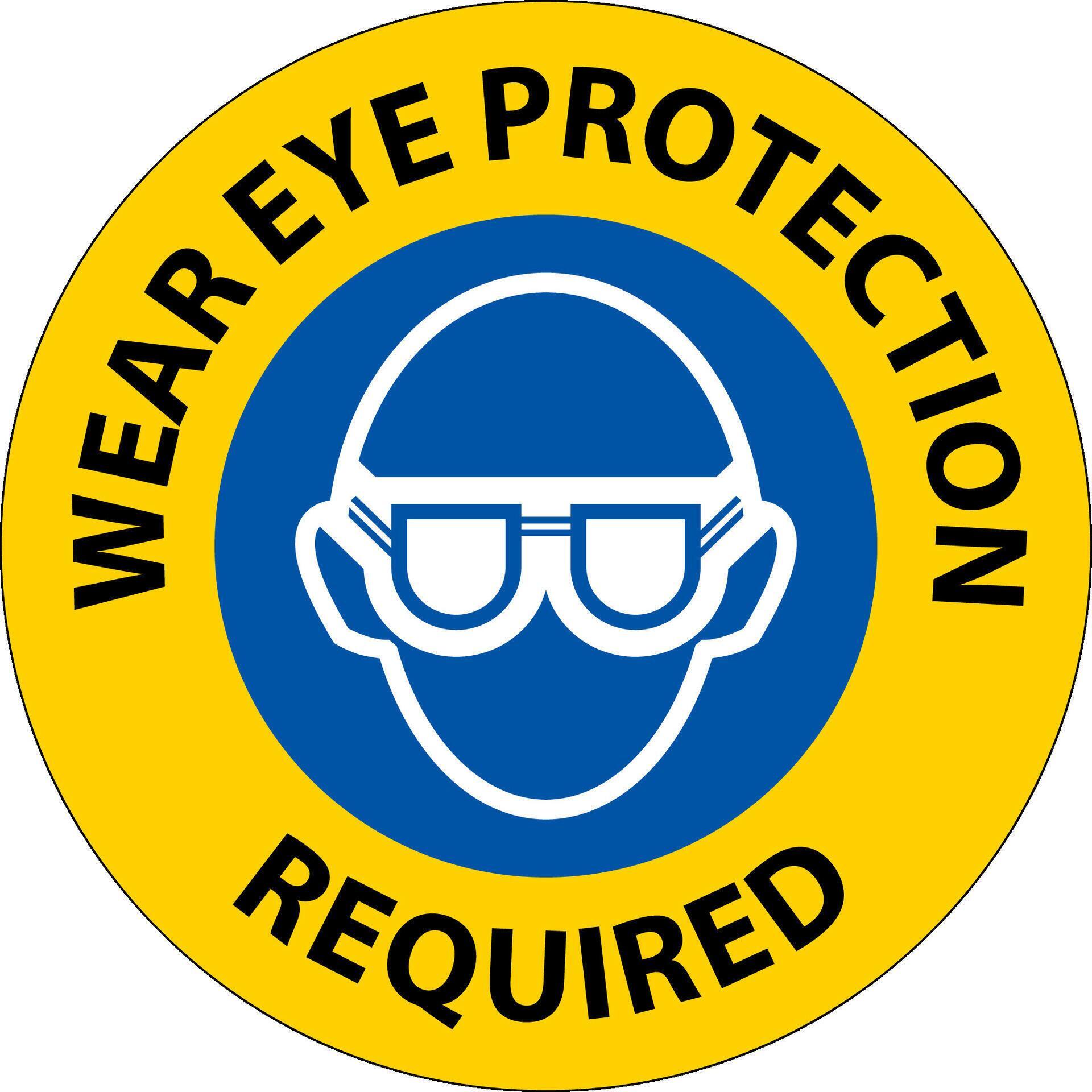 Notice Wear Eye Protection On White Background 24799002 Vector Art at