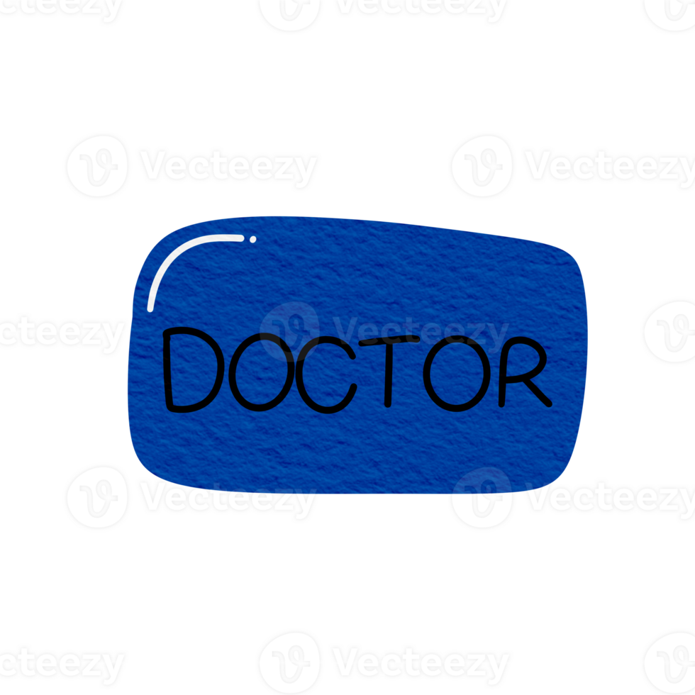 Medical profession font with various fields png