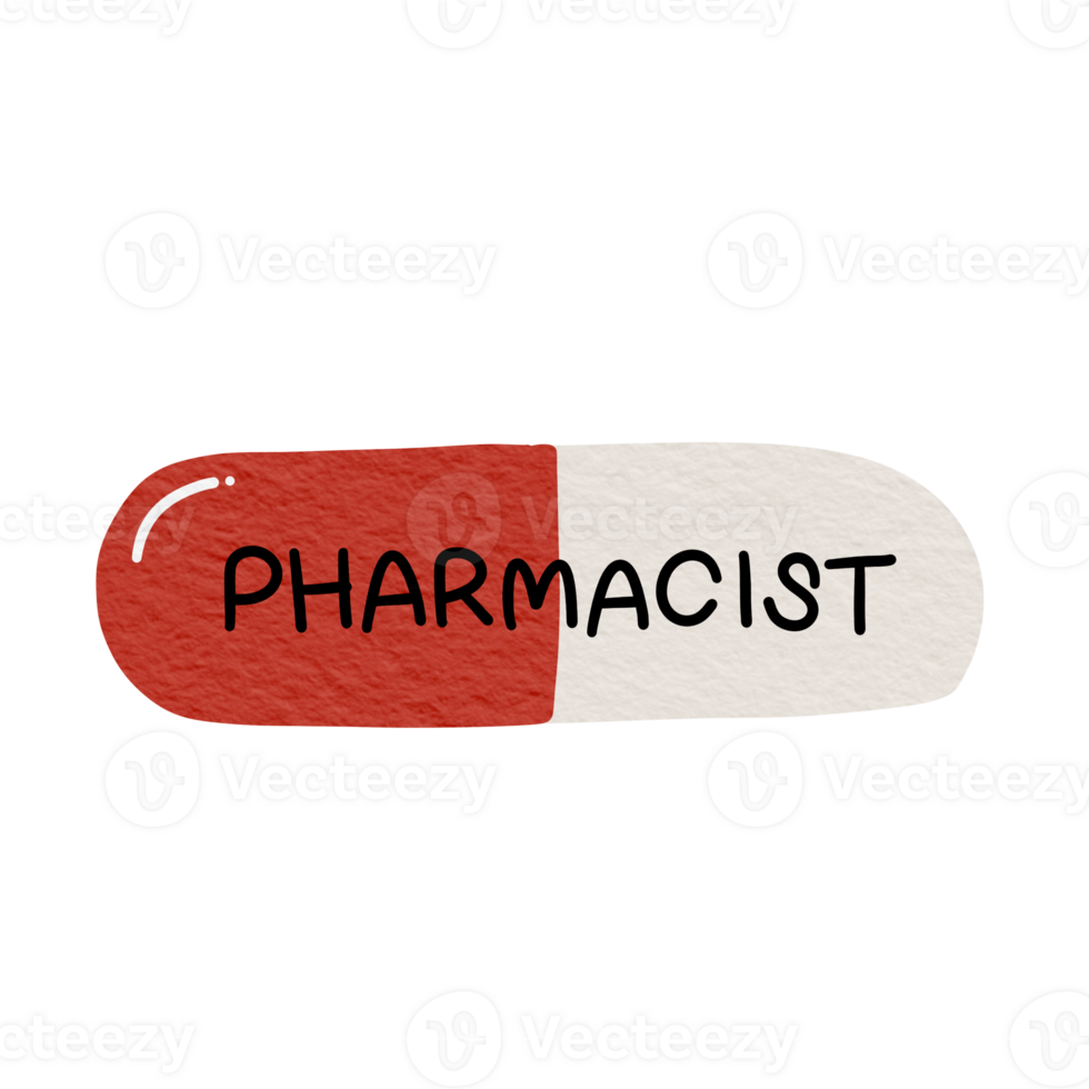 Medical profession font with various fields png