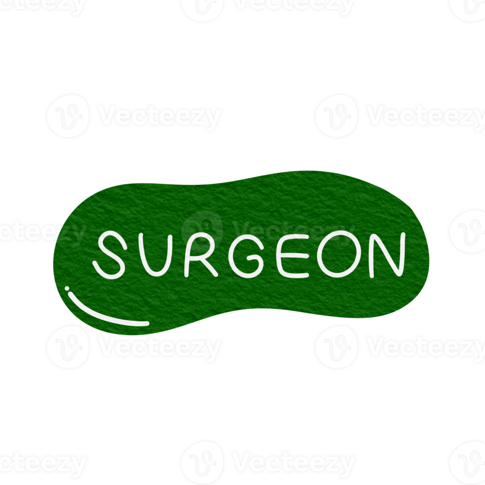 Medical profession font with various fields png