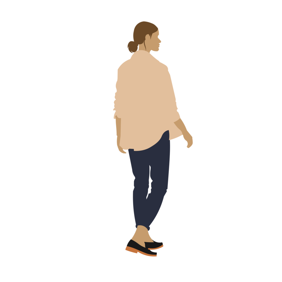 women with back view png