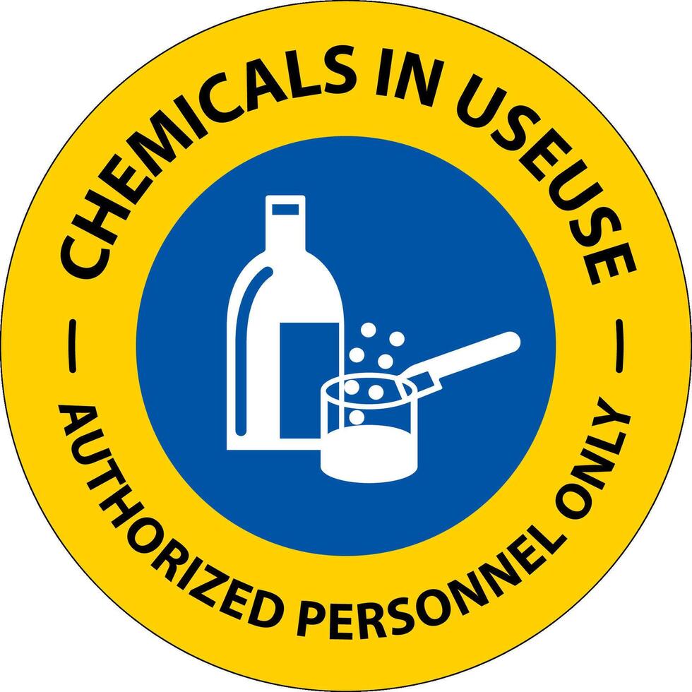 Notice Chemicals In Use Symbol Sign On White Background vector