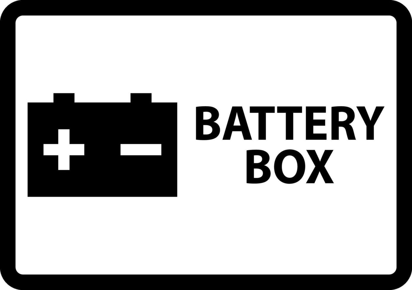 Symbol Battery Sign Battery Box On White Background vector