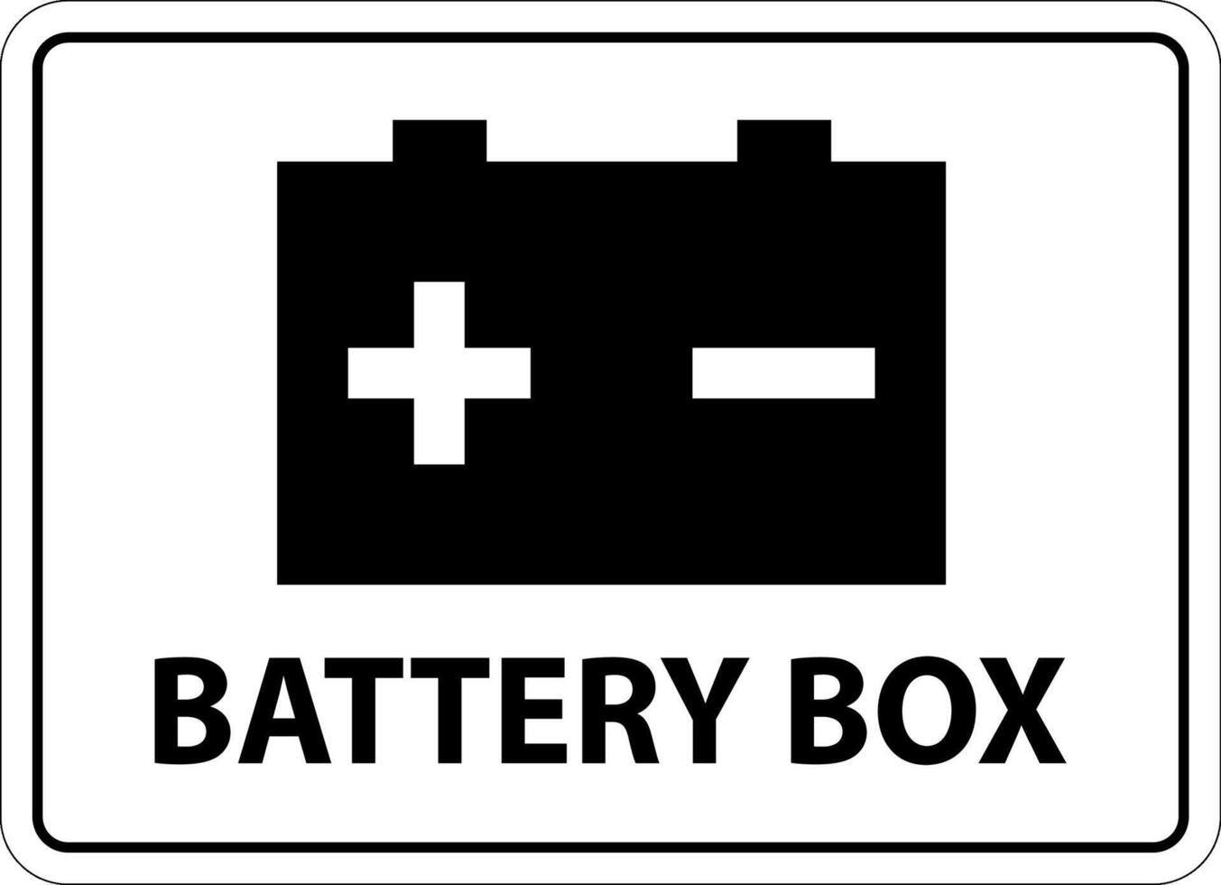 Symbol Battery Sign Battery Box On White Background vector