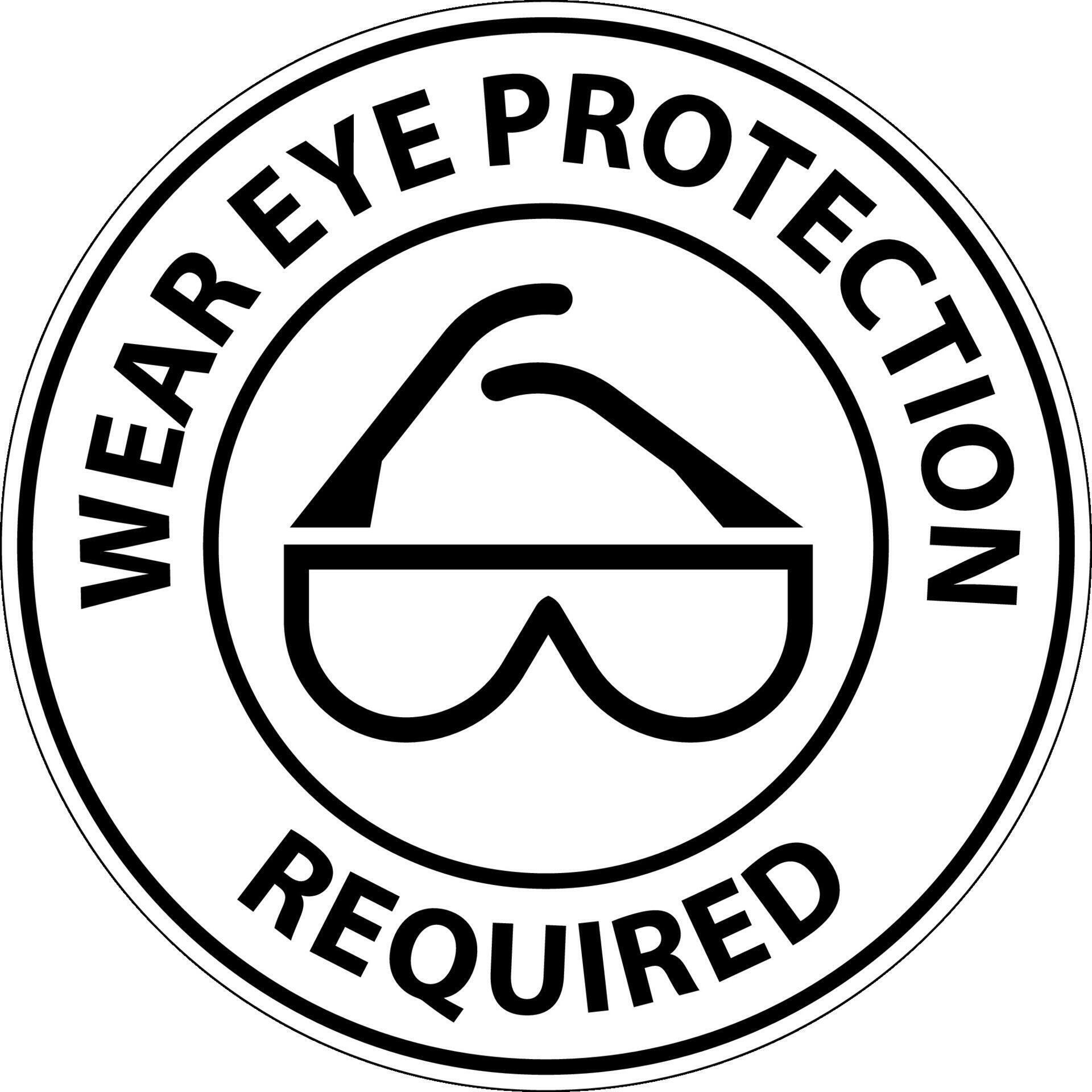 Notice Wear Eye Protection Required On White Background 24799288 Vector