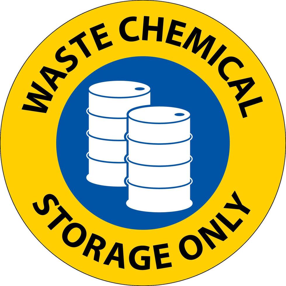 Waste Chemical Storage Only On White Background vector