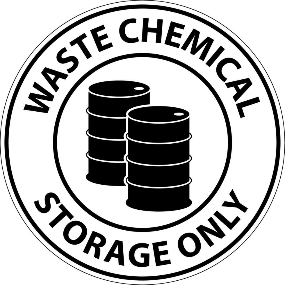 Waste Chemical Storage Only On White Background vector