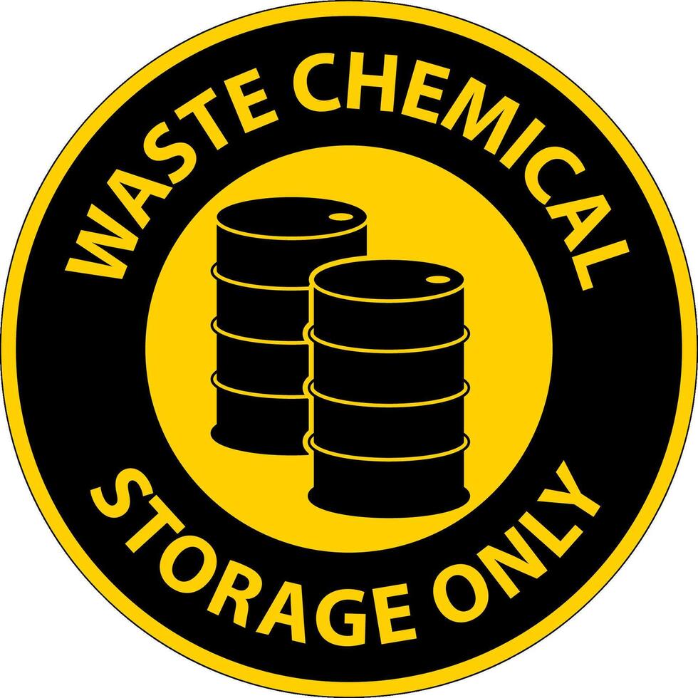 Waste Chemical Storage Only On White Background vector