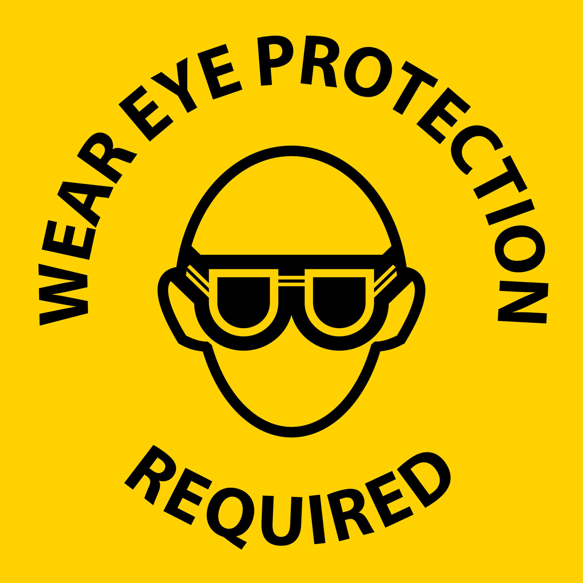 Notice Wear Eye Protection On White Background 24799482 Vector Art at
