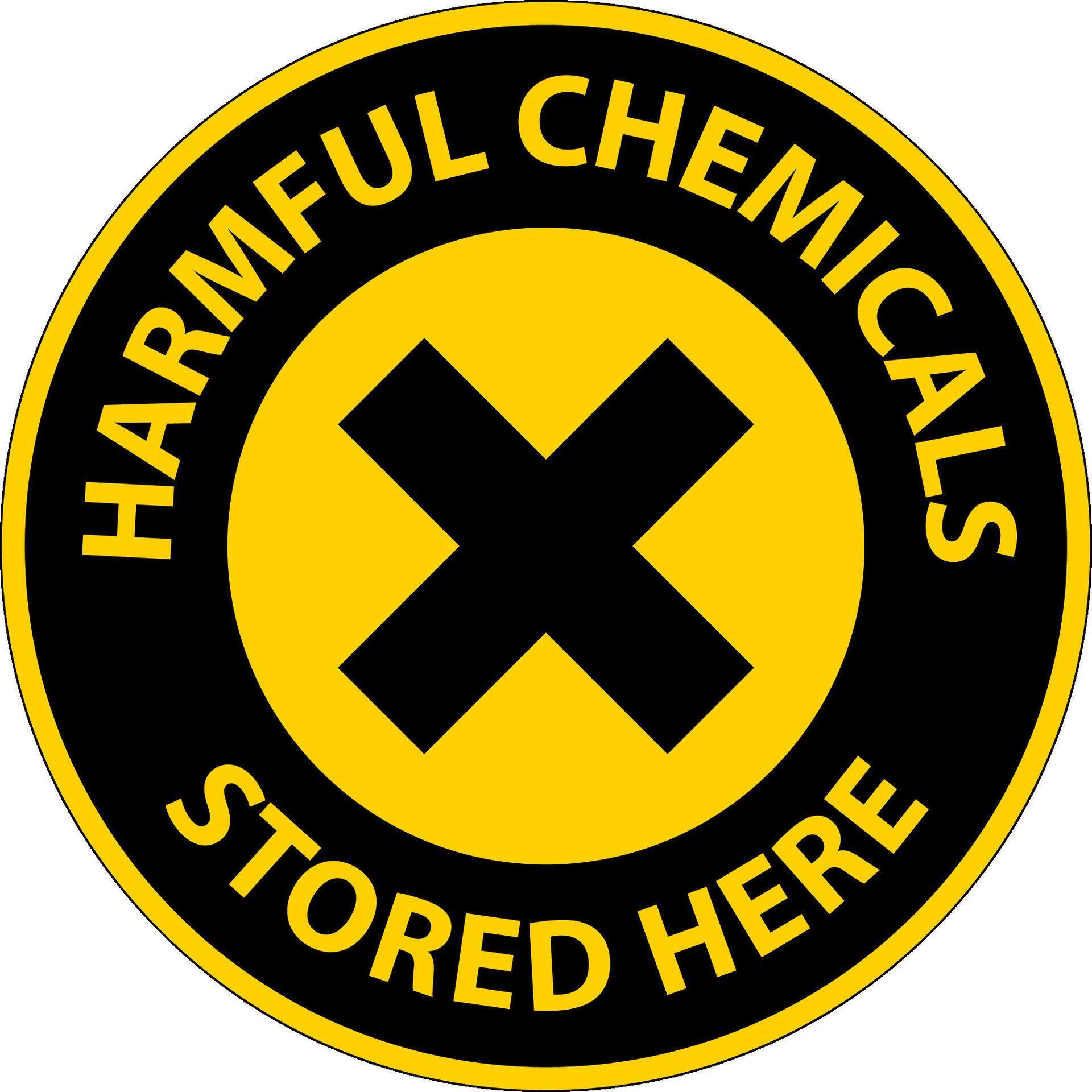 Harmful Chemicals Stored Here Sign On White Background 24799492 Vector Art at Vecteezy
