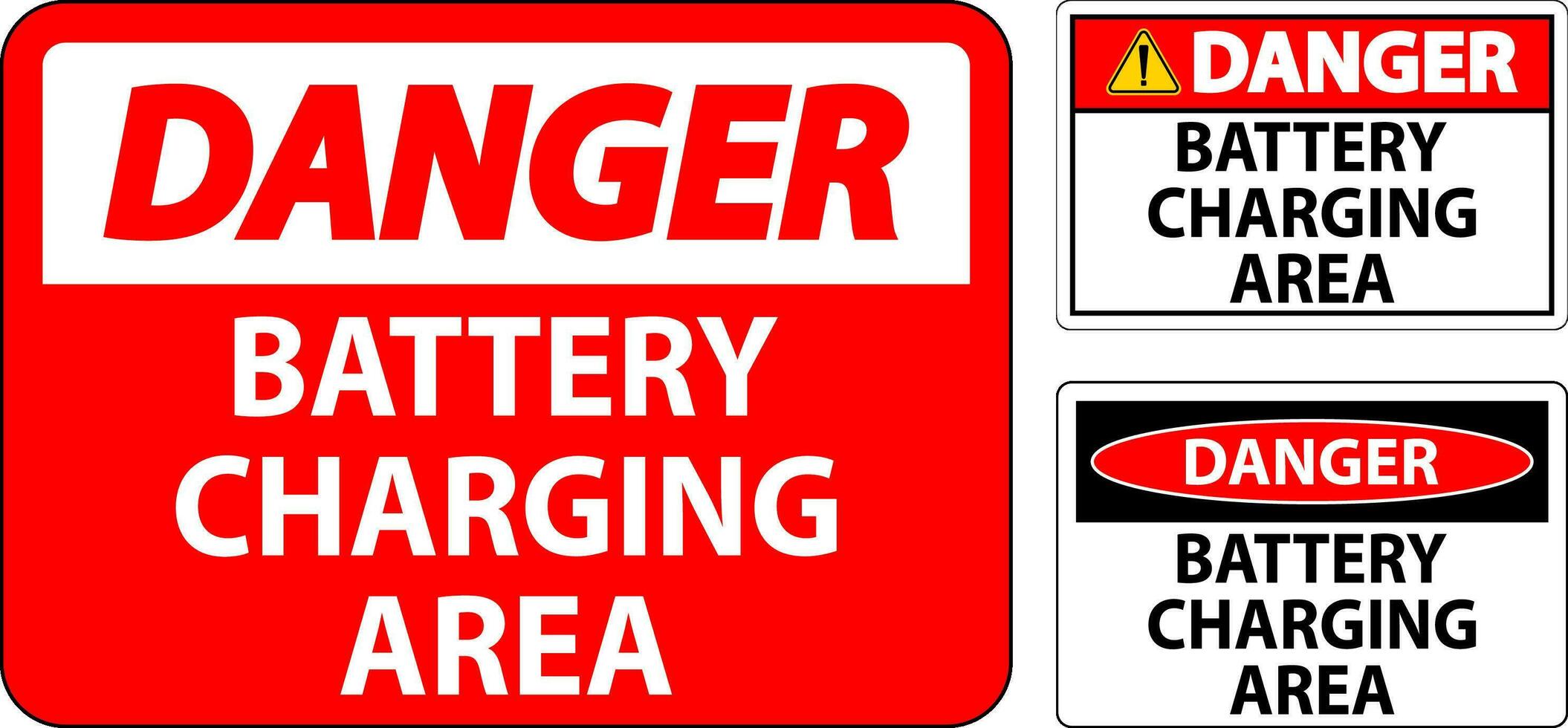 peligro firmar batería cargando zona en blanco antecedentes vector