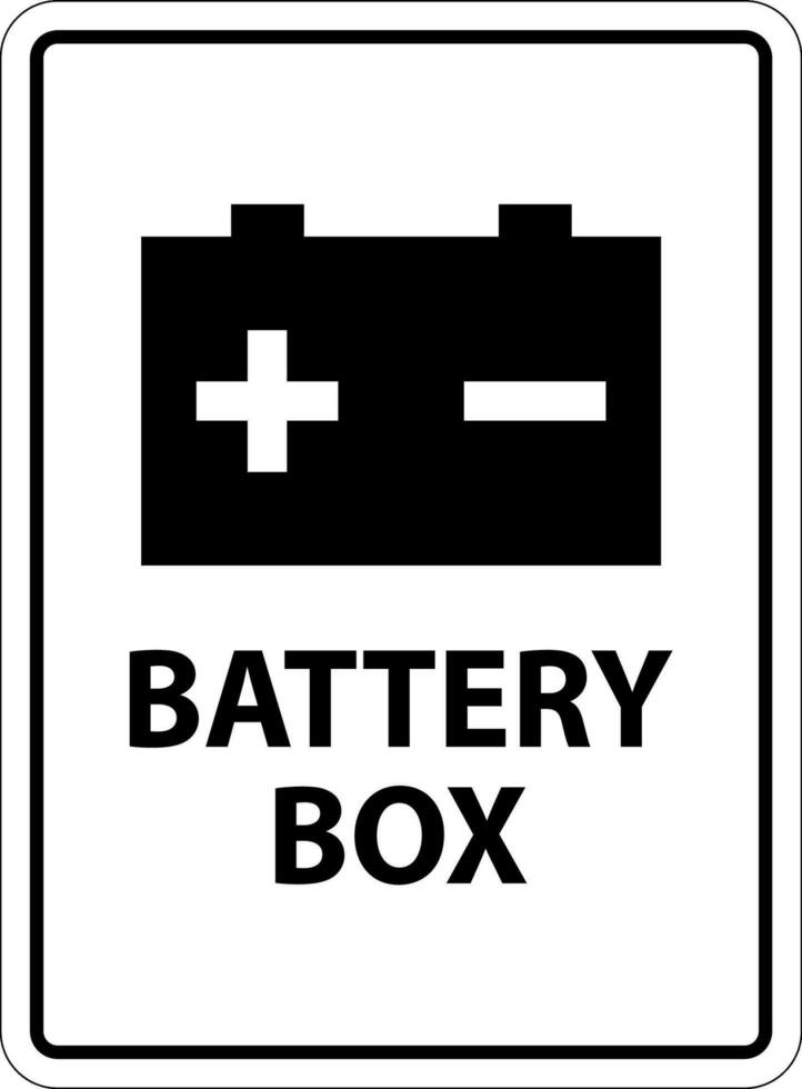 Symbol Battery Sign Battery Box On White Background vector