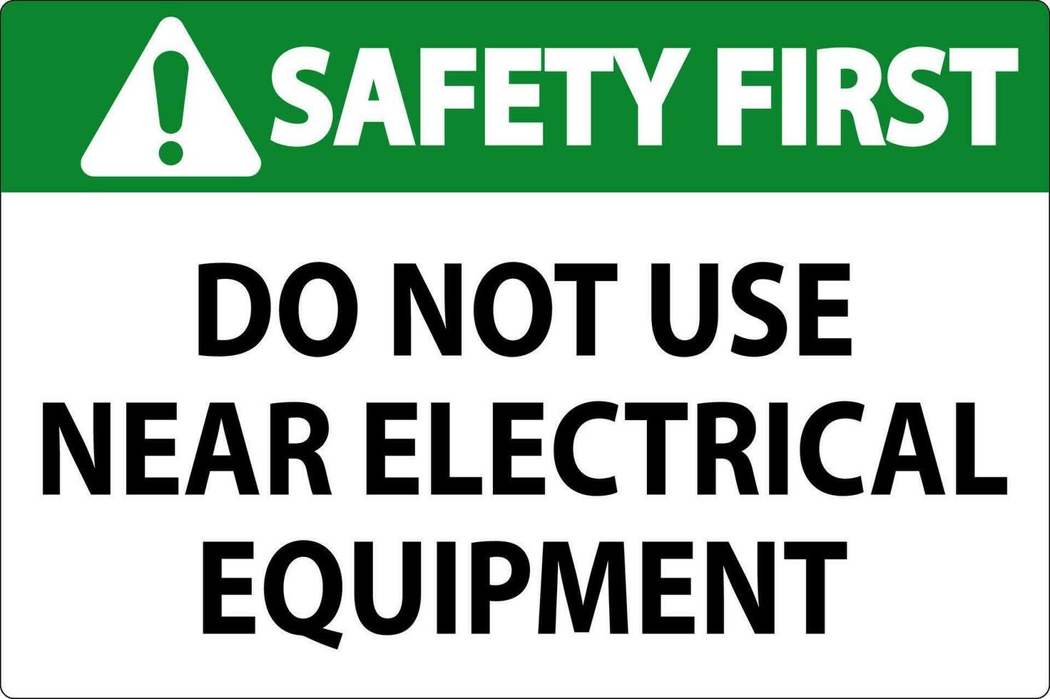 la seguridad primero hacer no utilizar cerca eléctrico equipo vector
