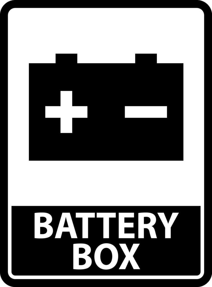 Symbol Battery Sign Battery Box On White Background vector