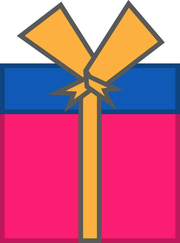 plano ilustración de un regalo caja. vector