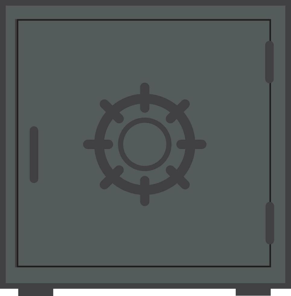 Flat illustration of Safe. vector