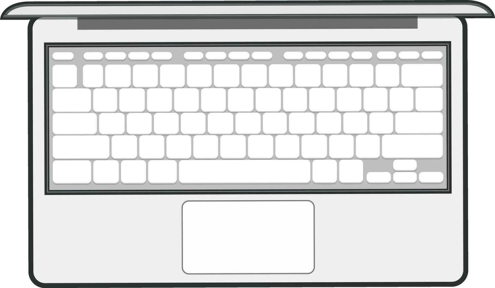 Flat illustration of a laptop. vector