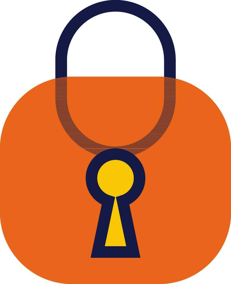 Flat illustration of a lock icon. vector