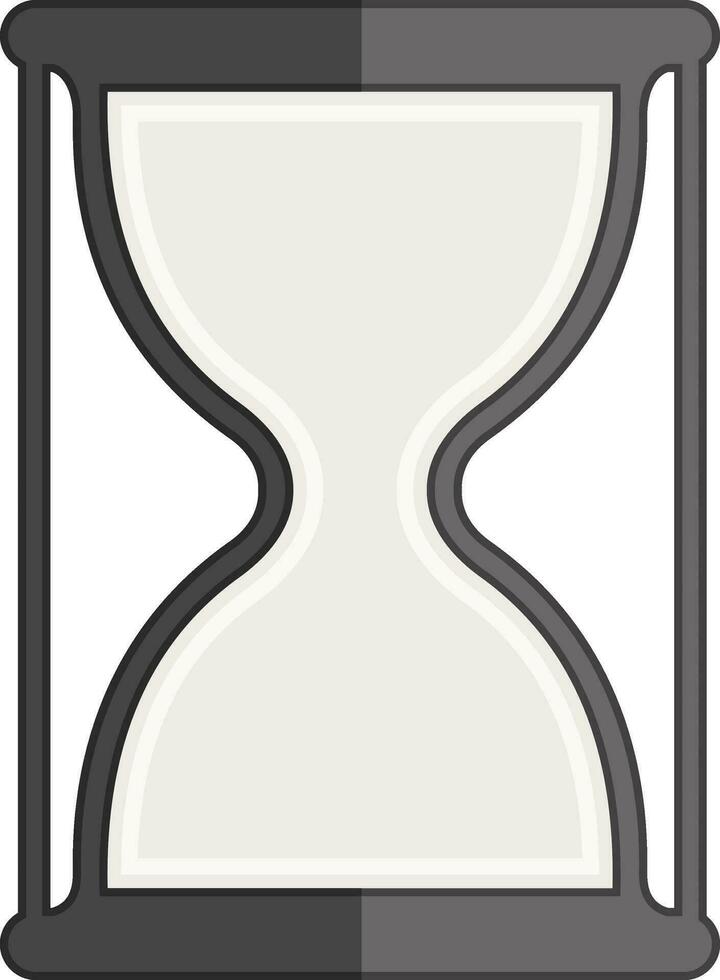 plano ilustración de un hora vaso. vector