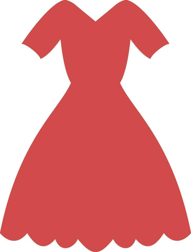 Flat illustration of dress. vector