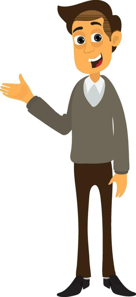 Business man giving presentation. vector