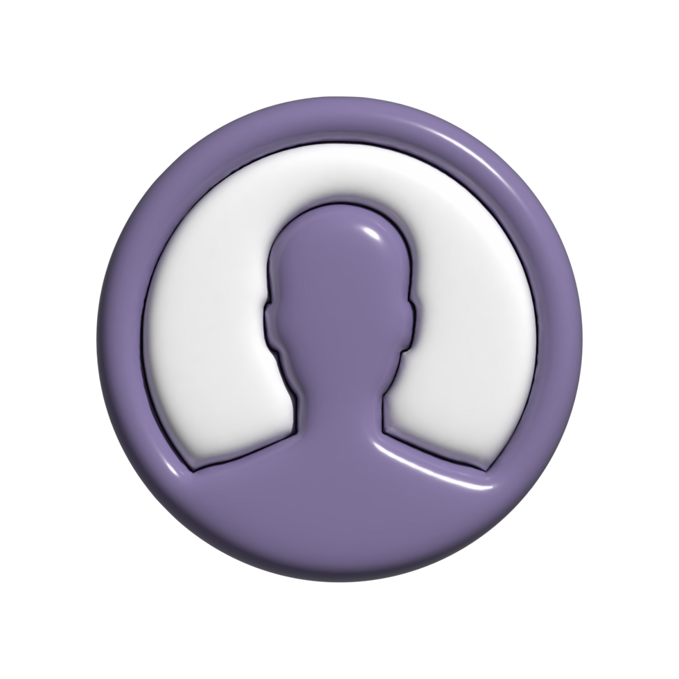 3d icon of men profile people png
