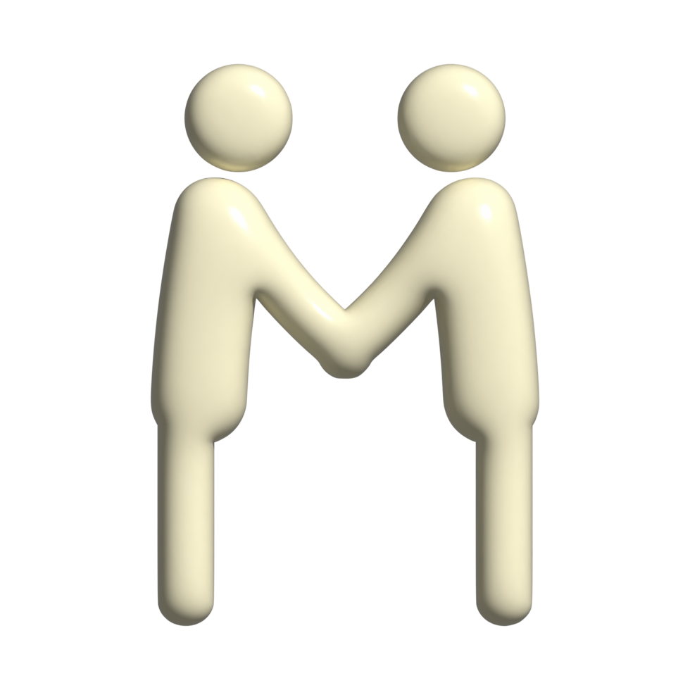 3d icon of handshake png