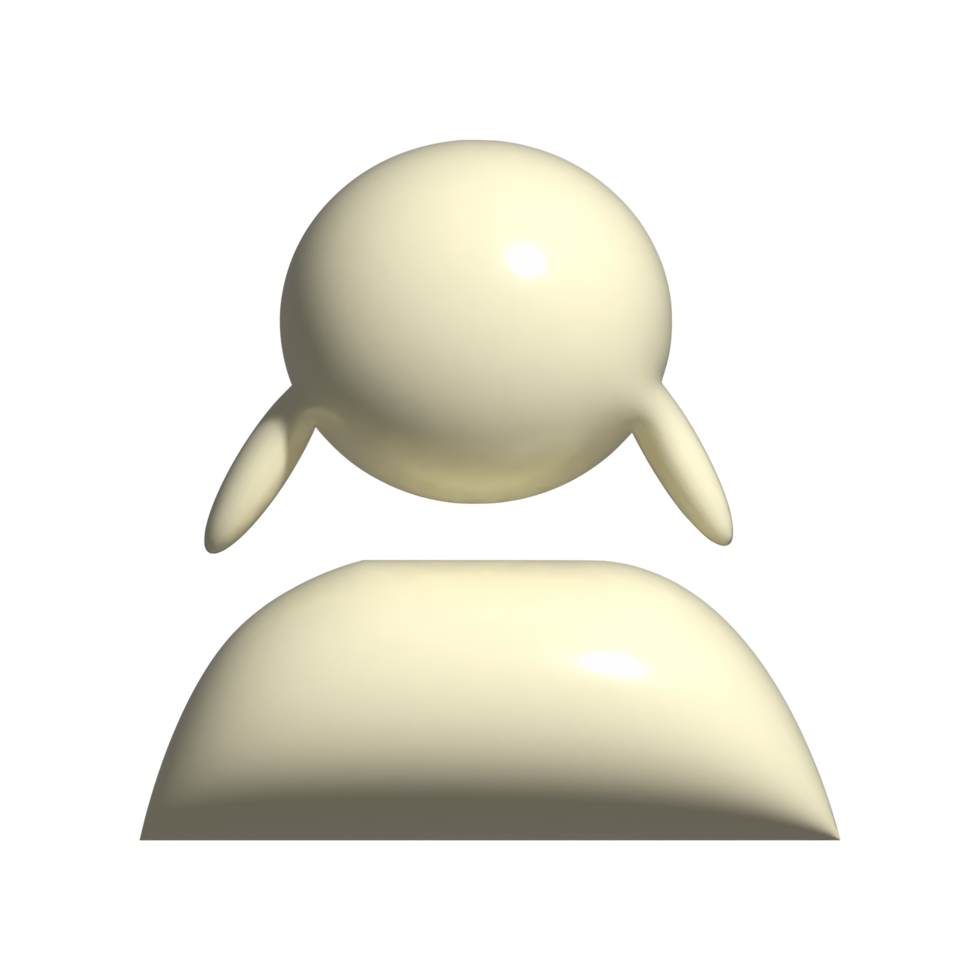 3d icon of female profile people png