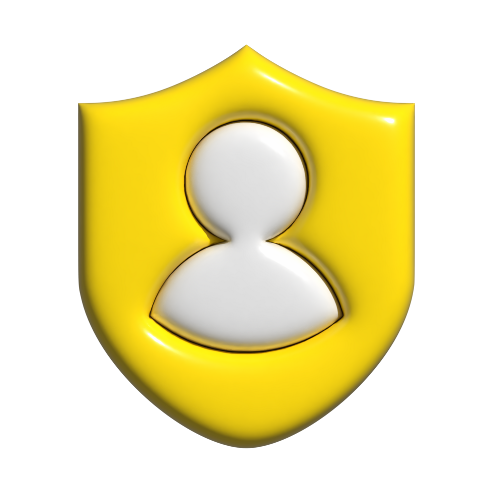 3d icoon van profiel privacy png