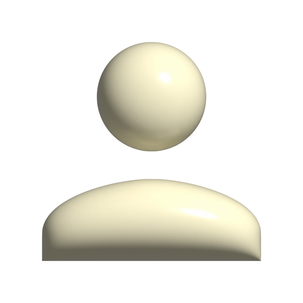 3d Symbol von Mann Profil png