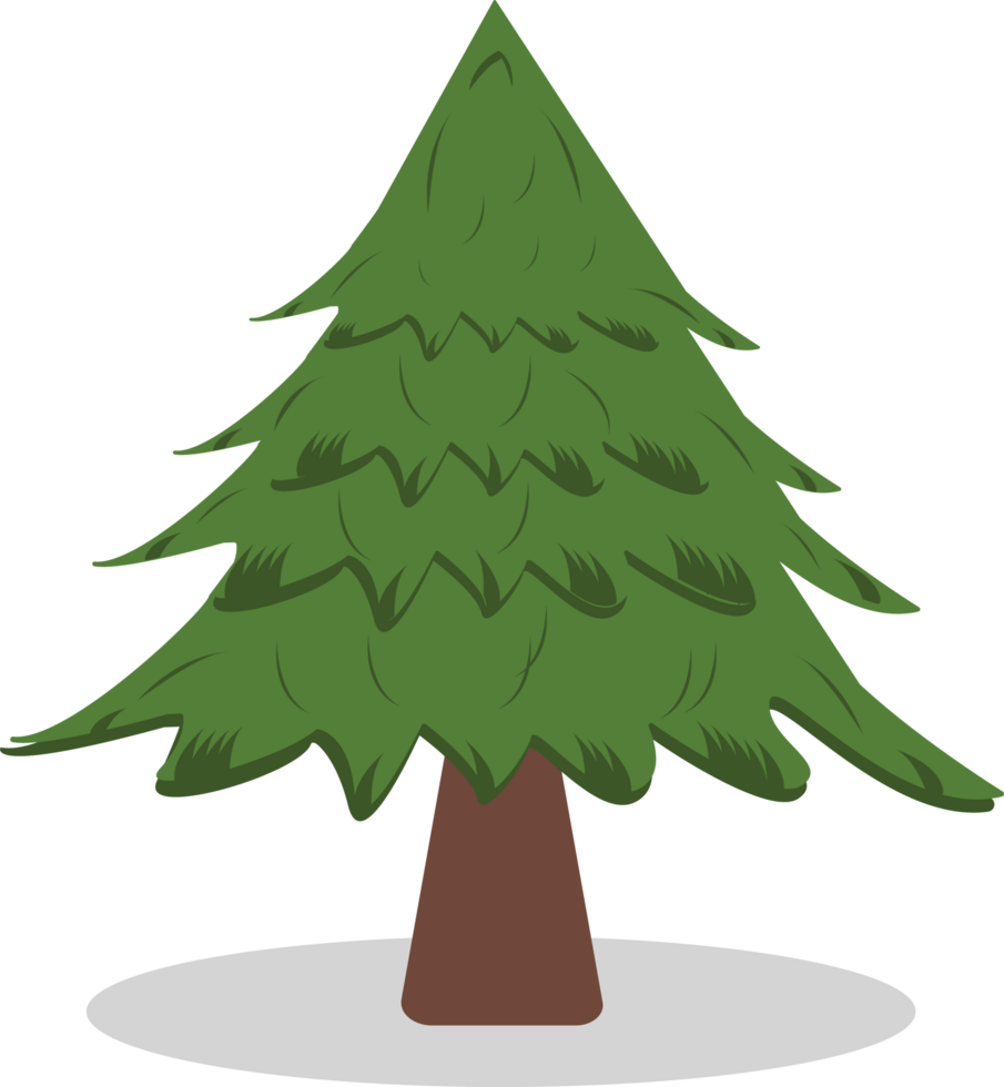Simple Christmas tree design. Merry Christmas and a happy new year simple tree design. Xmas traditional symbol tree. png