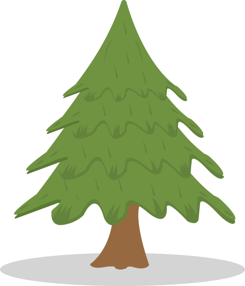 Christmas simple tree design. Merry Christmas and a happy new year tree design. Christmas decorated tree. png