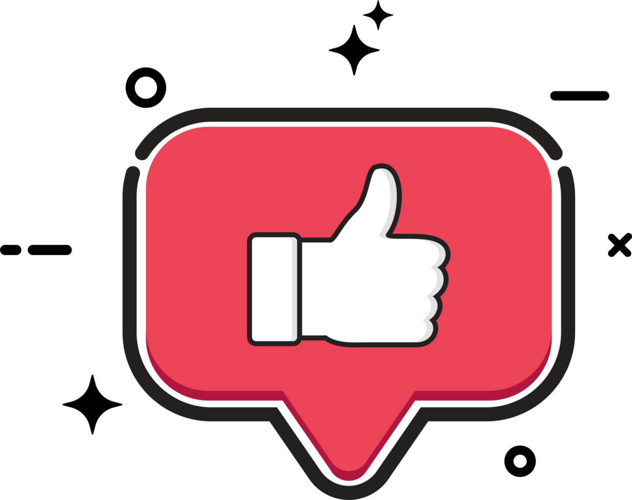 Social media button with red color. Social button with a like icon. Stylish red color flat button for social media posts. png