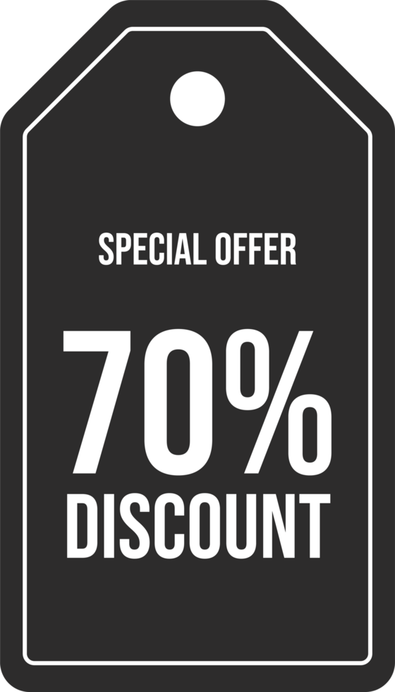 Big sale offer badge. Super Sale discount coupon. Black sales badge. Discount sticker design. Seventy percent offer coupons. png