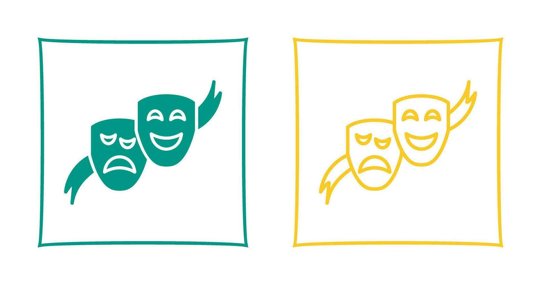 Theater Masks Vector Icon